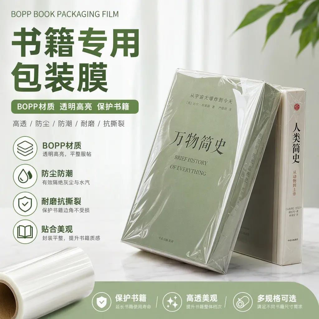 BOPP书籍烟包膜 图书塑封膜