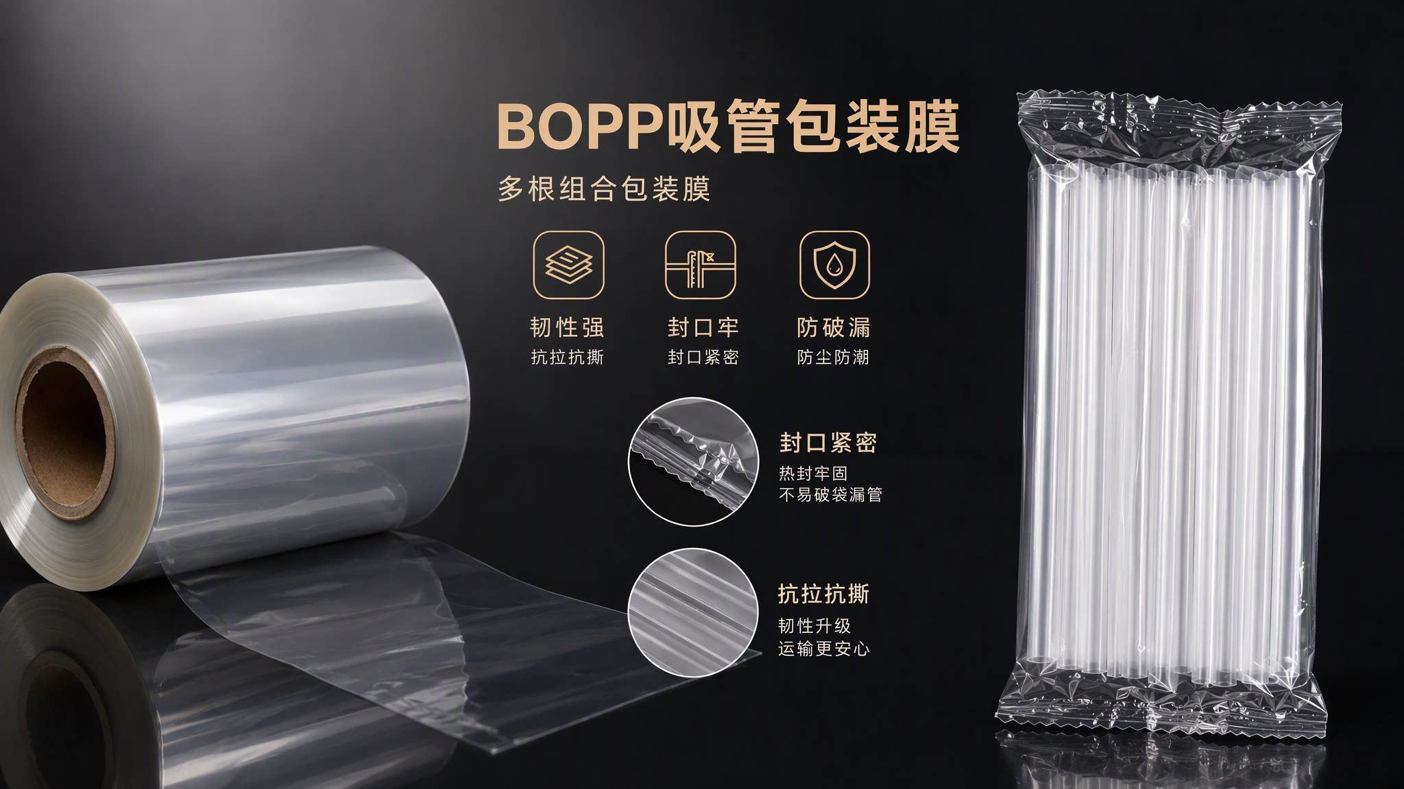 多根组合包装吸管膜
